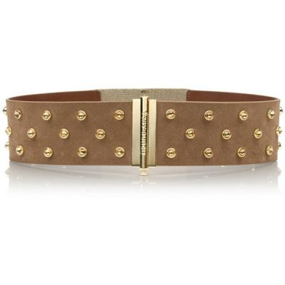 Theophile Suede Crystal Stud Belt