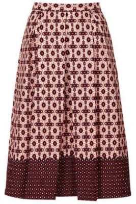Tile Border Midi Skirt