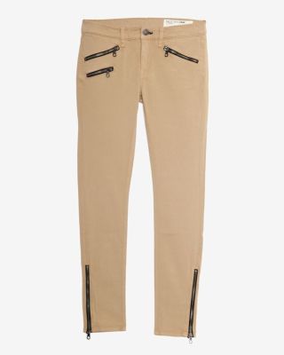 Timmy Zipper Detailing Skinny Khaki