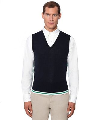 Tipped Vest with Contrast