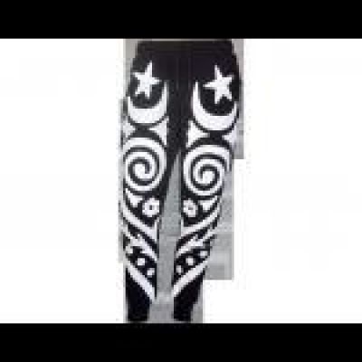 TRIBAL WARRIOR FLEECE PANTS in Grey