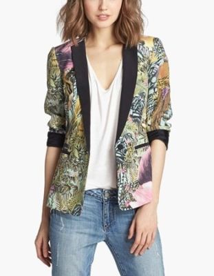 Tropical Print Blazer