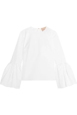 Truffaut cotton-poplin top