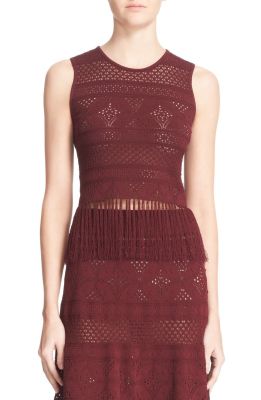 'Tucker' Crochet Lace Fringed Tank