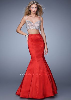 Two Piece Embellished Mermaid Gown Style 21243