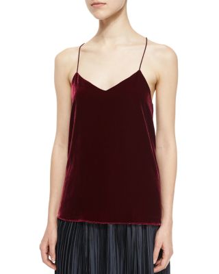 Velvet Racerback Camisole, Wine