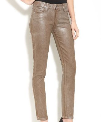 'Verdugo' Skinny Metallic Stretch Jeans