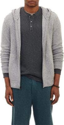Waffle-Knit Hoodie