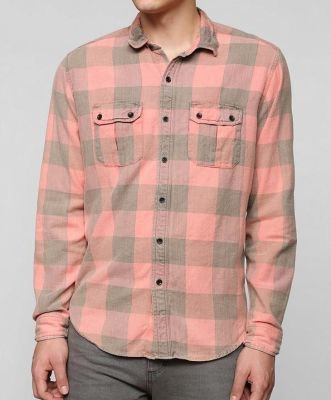 Washed Buffalo Plaid Button-Down Shirt