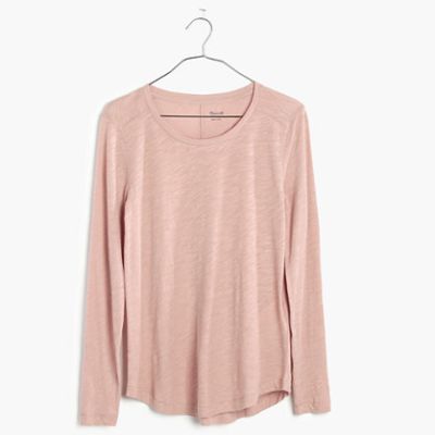 Whisper Cotton Long Sleeve Crewneck Tee