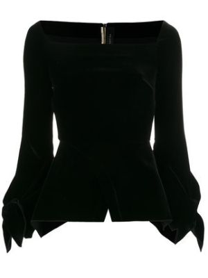 Wicklow velvet square neck top