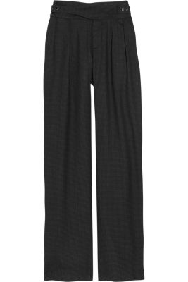 Wide-leg wool-blend pants
