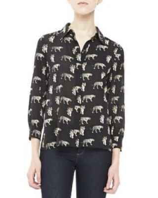 Willa Tiger-Print Blouse