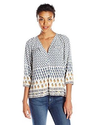 Women's Sonomaombre Paisley Printed Sandwashed Savory Silk 16mm