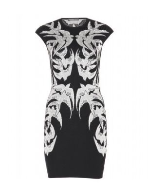 Wool and Silk-Blend Intarsia Dress