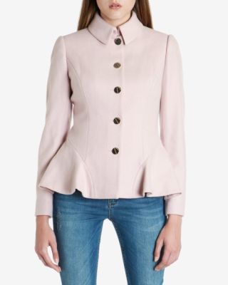 Wool Peplum Coat