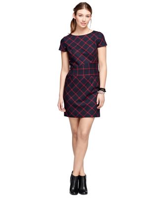 Wool Windowpane Dress