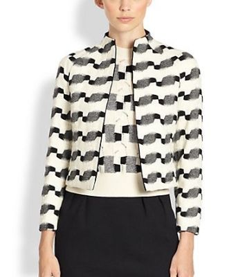 Wool-Blend Jacquard Jacket