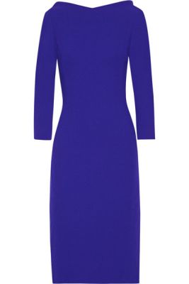 Wool-crepe midi dress