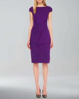 Wrap-Waist Ponte Dress