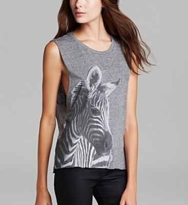Zebra Vintage Crop Tee