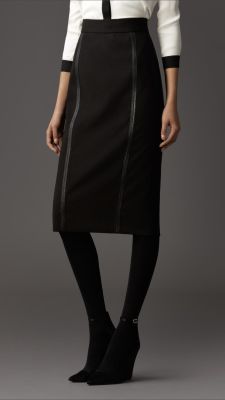 Zip Detail Pencil Skirt