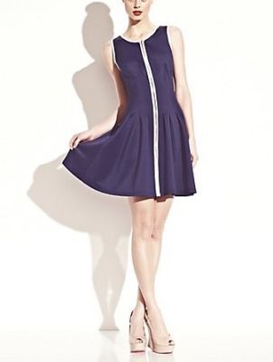 Zip Front Scuba Dress