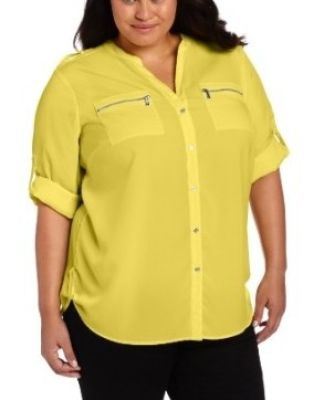 Zip Roll Sleeve Top