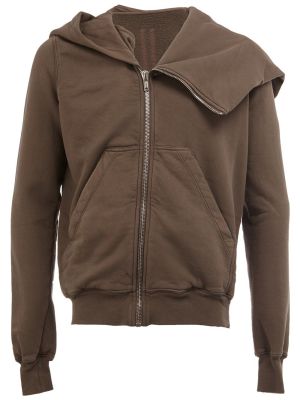 zip up asymmetric hoodie