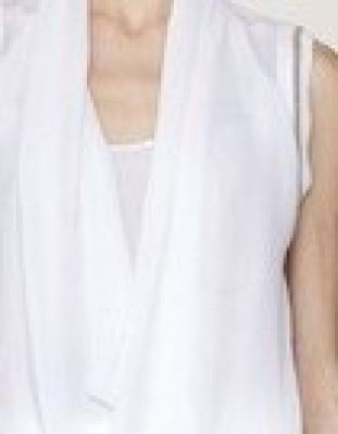 Zip-detail sleeveless blouse