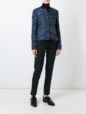 zip-up tweed jacket