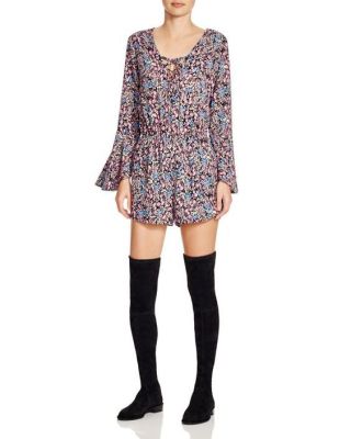 Zoe Floral Lace Up Romper