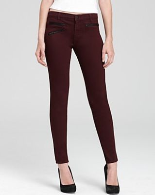 Zoey Maroon Zip Legging
