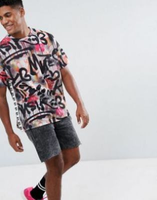 ASOS - MTV Oversized T-Shirt with Graffiti Print