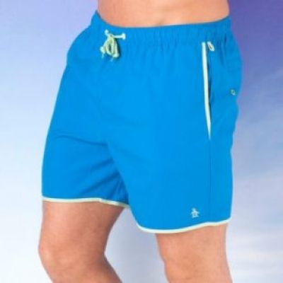 Original Penguin - Elastic Earl Volley Shorts for Men Blue
