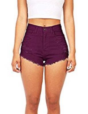 Reveal - Women's Denim High Waist Cut Off Shorts