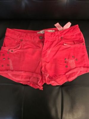 Zara - Red Denim Shorts