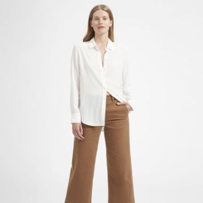 The Relaxed Silk Shirt - White