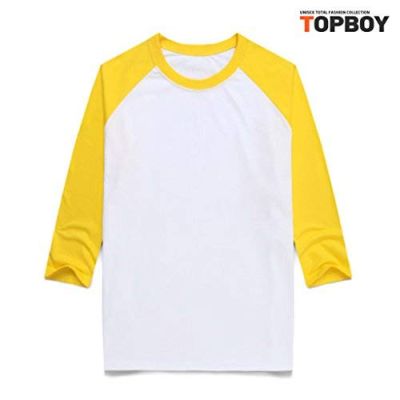 Unisex 100% Cotton 3/4 Sleeve Casual Baseball Raglan T-shirts