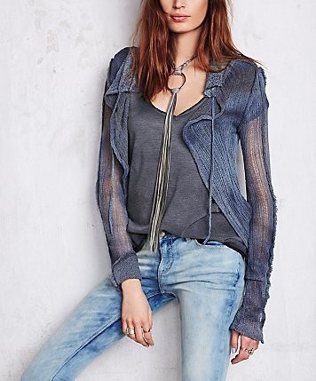 Distressed Sweater Cardi