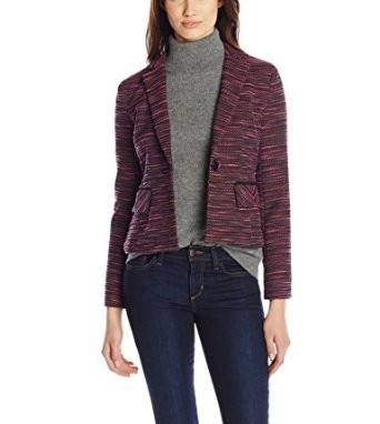 Interwoven Striped Tweed Jacket