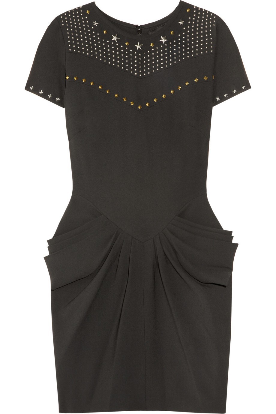 Keaton Stud-Embellished Crepe Mini Dress