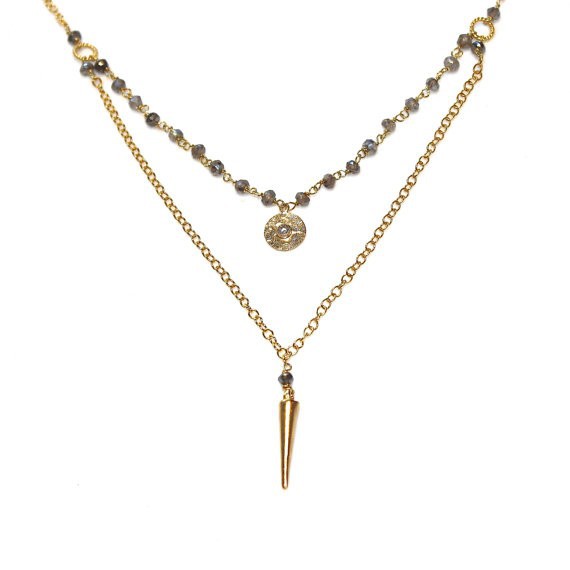 Labradorite Stacking Necklace