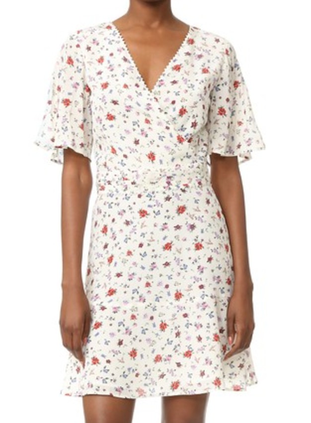 Mixed Print Silk Dress