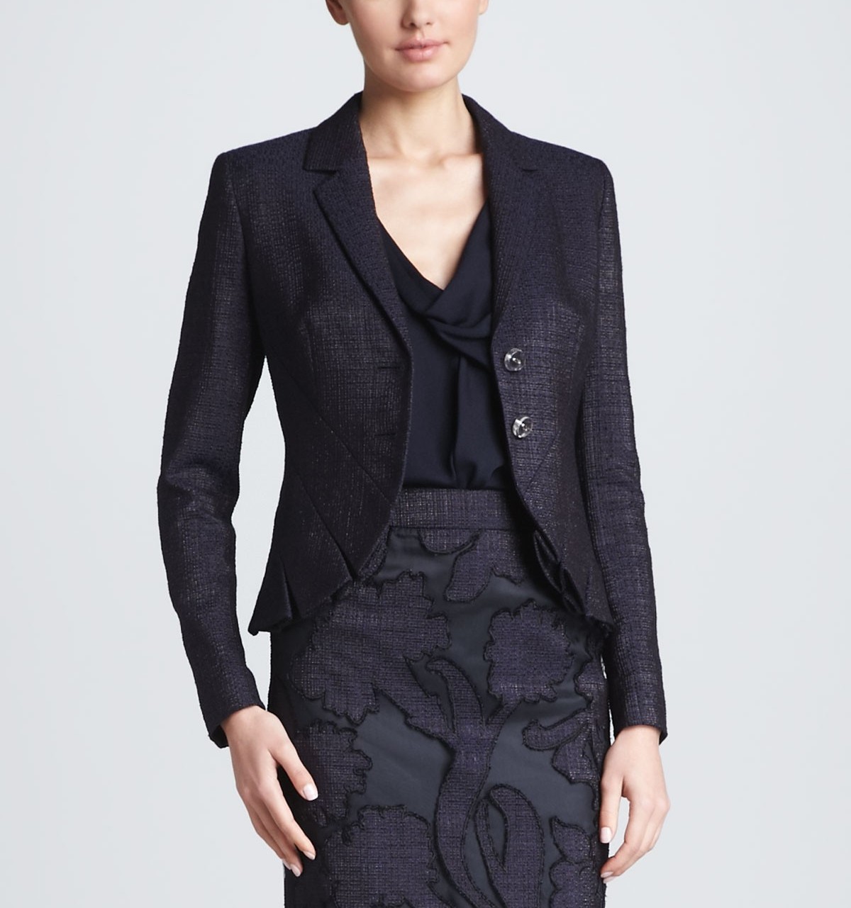 Pleated Cutaway Jacket