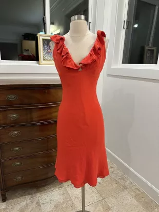 mon­i­ca - Rehearsal Dinner Dress in Red