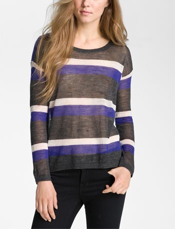 'Rosalie' Stripe Sheer Sweater