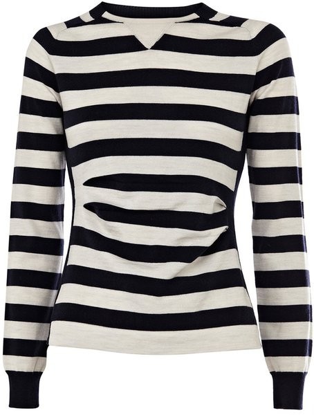 Sporty Stripe Knit Sweater