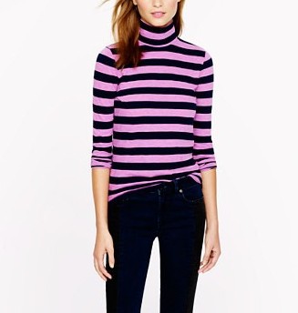 Tissue Turtleneck Tee in Neon Stripe