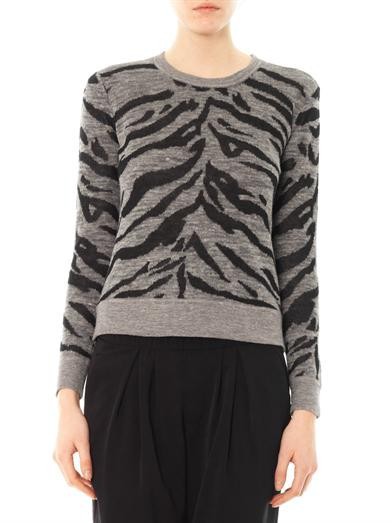 Zebra Pullover Sweater